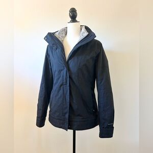 Columbia Women's Navy Winter Coat Jacket Parka Hooded, Puffer Liner- Size Medium
